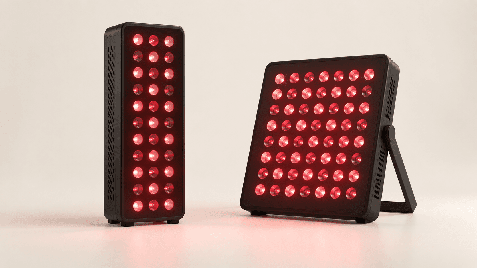 Two generic compact red and near-infrared light panels