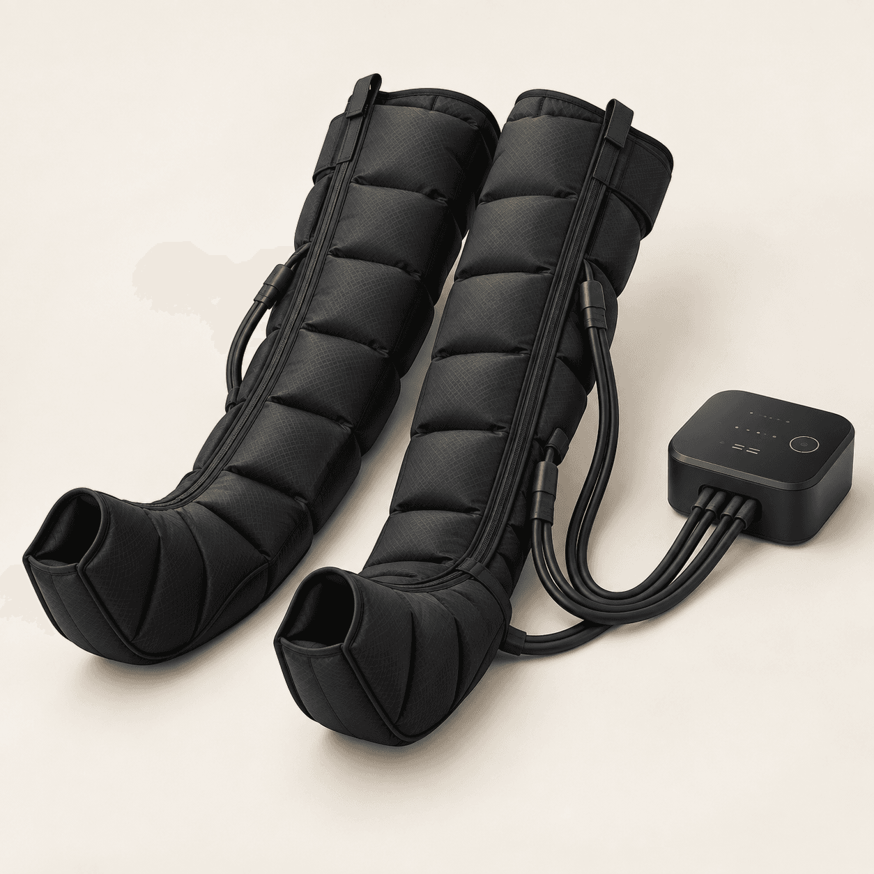 Generic sequential pneumatic compression boots and controller shown as a category illustration